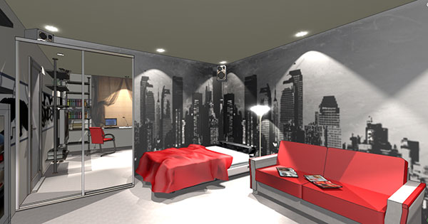Дизайн интерьера комнаты для подростка