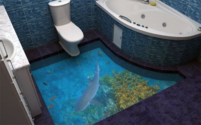 3d дельфин в туалете